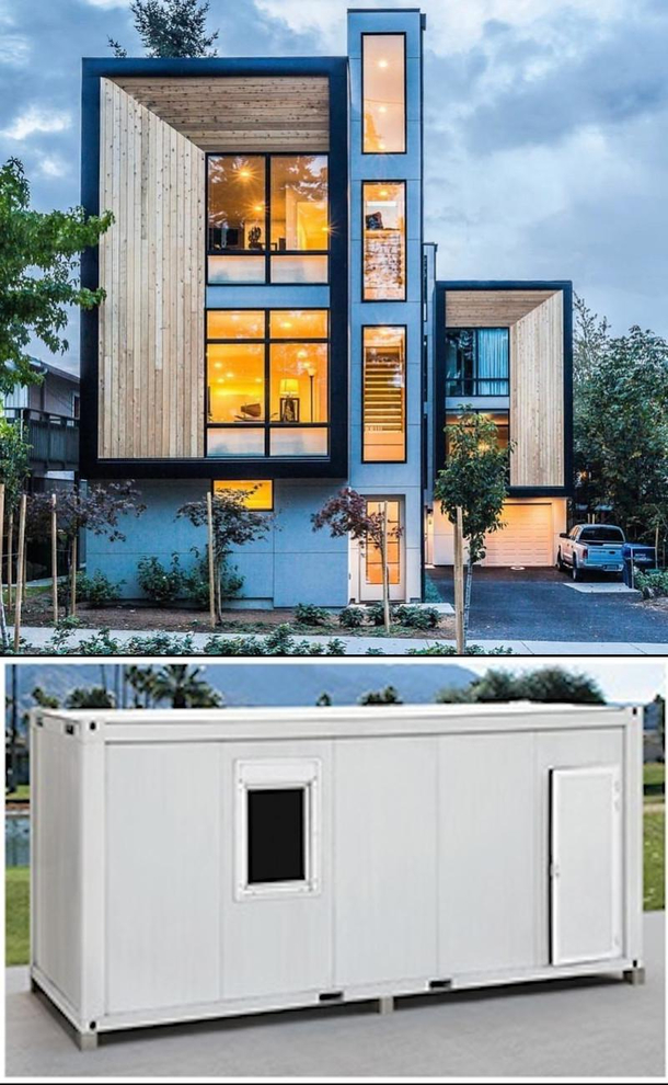 You can buy inexpensive prefab container villa flat-pack houses online