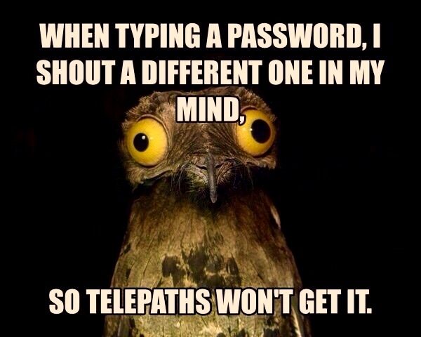 You cant be too careful