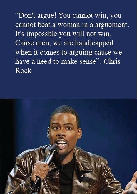 You cant beat a woman in an argument