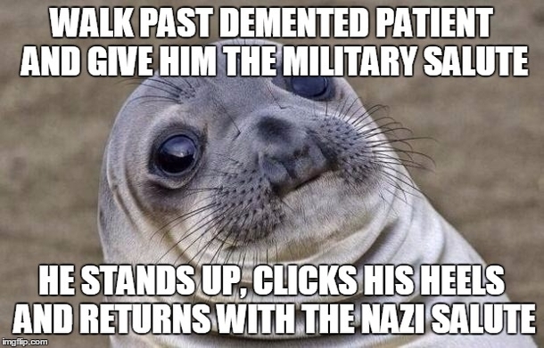 You cant really blame him he has dementia