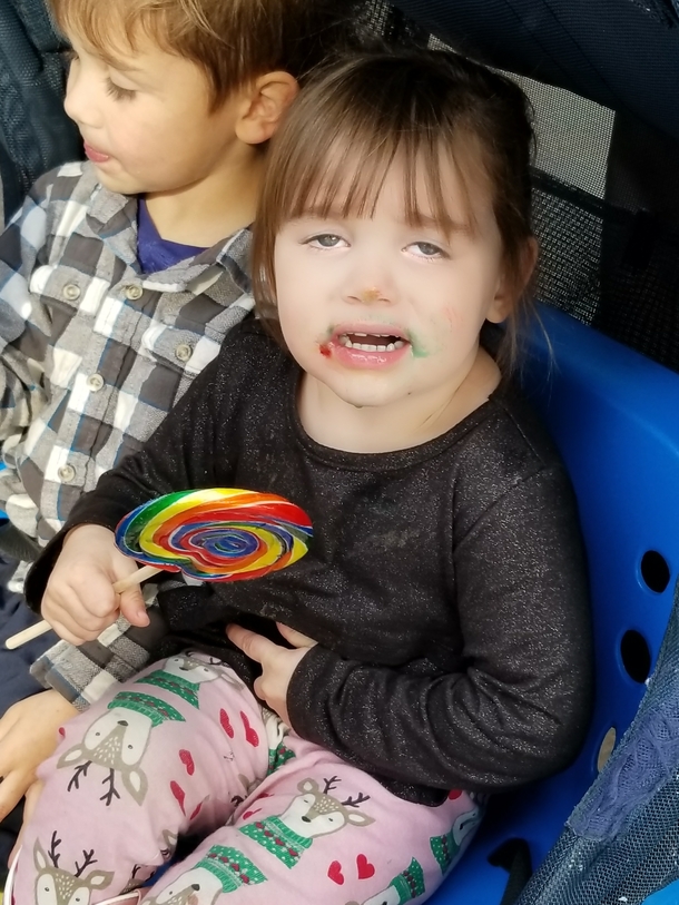 You could say my daughter was enjoying her giant sucker