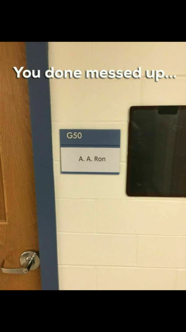 YOU DONE MESSED UP