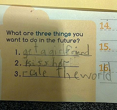 You gotta love a kid with a plan