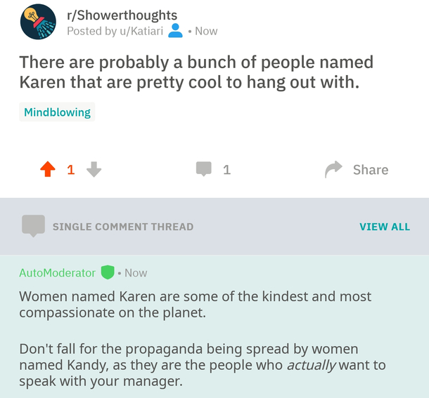 You hear that Karen Youre loved