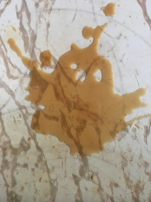 You know its October when your coffee spills in the shape of a spooky ghost