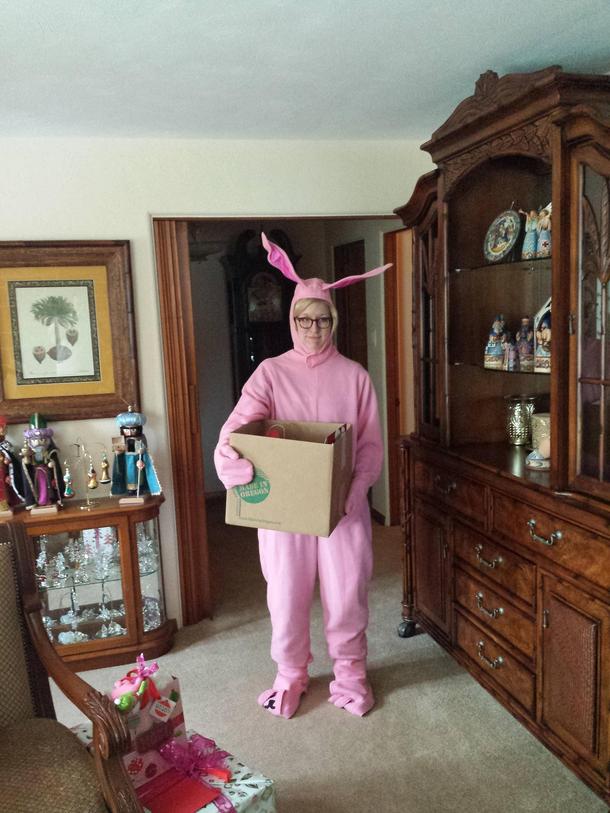 You look like a deranged easter bunny