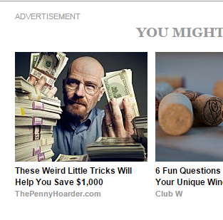 You mean by selling meth