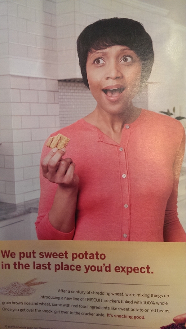 You put sweet potato where
