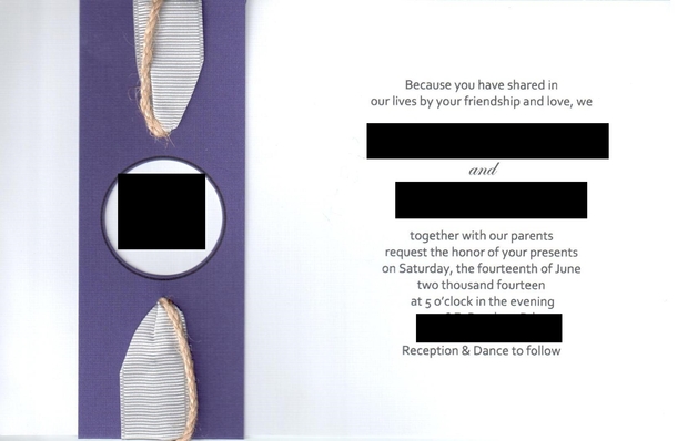 You should really proofread your wedding invitations