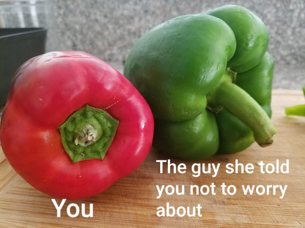 You vs the guy she told you not to worry about veggie edition