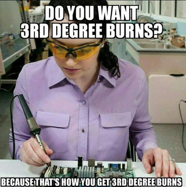You want rd degree burns
