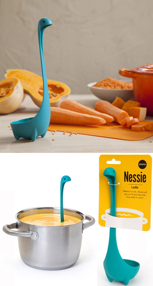Youll never feel lonely in the kitchen again when you have a little Nessie scoop for your soup