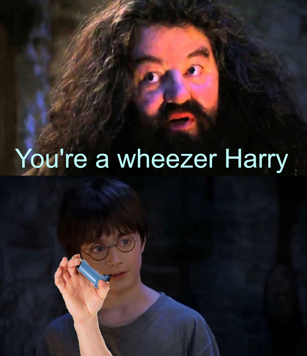 Youre a wheezer Harry