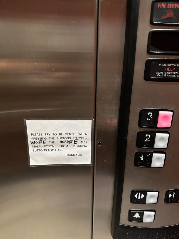 Youre not the only one elevator
