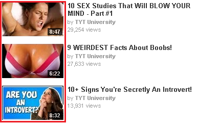 Youtube suggestions