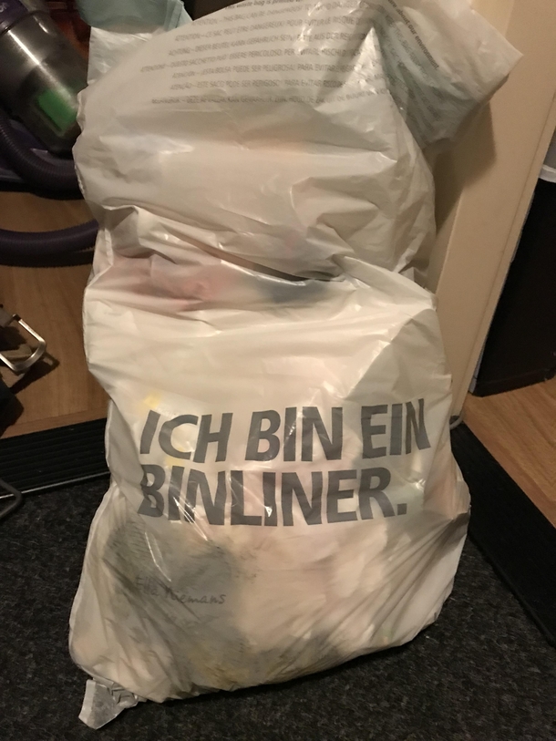 Yup this is printed on our rubbish bags