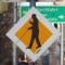 Pic #1 - Street signs warning of technically blind pedestrians