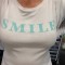 Pic #1 - Wife All our customers were so cheery today They all smiled - and then I saw her shirt