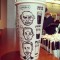 Pic #10 - Cartoonist draws on his coffee cup every morning