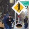 Pic #4 - Street signs warning of technically blind pedestrians