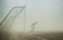  A soccer match got interrupted due to heavy fog No one told the goalkeeper