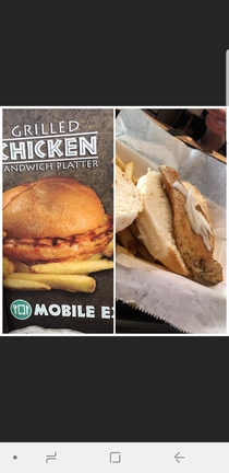  chicken sandwich from Universal Studios Orlando