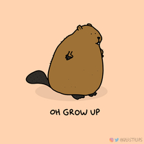  day  of drawing a grumpy animal every day for a year want to see my beaver