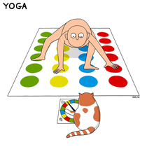  Instead of yoga why not play twister with your cat