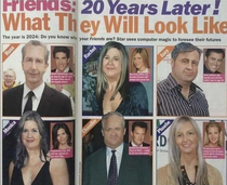  magazine predicting what the cast of Friends would look like in the future
