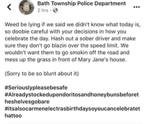  message from the local police