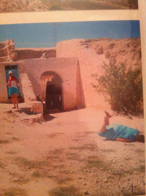  photo in Tunisia Taken with a wide up camera Didnt realise what we had taken until the photos were developed Poor woman