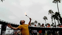 smartphones and a fire breather