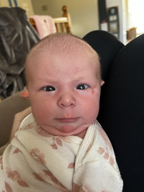  weeks old and my granddaughter is already judging me