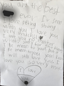  year old sisters note to her little brother