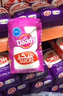 A bag of sugar with the brand name Sugar Daddy