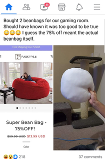 A beanbag for a hamster
