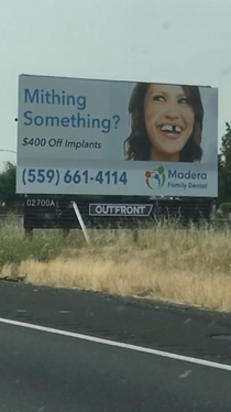 A billboard I saw heading into town