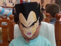 A birthday party kid was asking his mother permission to wear his mask at the table I thought it was unusual and looked to my left and saw this