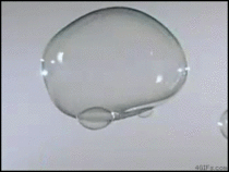 A bubble popping in slow motion is actually really cool