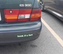 A bumper sticker we can all honk at