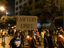 A Canadian protestor