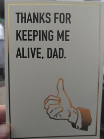 A card my son got me