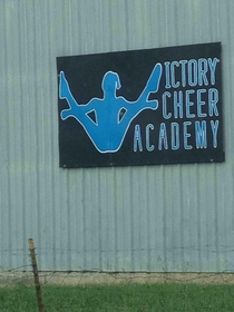 A cheerleading logo in a town close to me