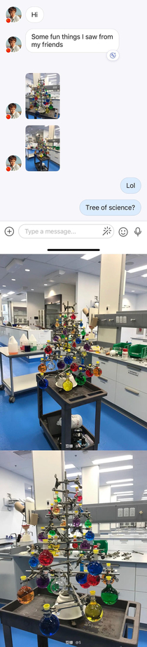 A Chinese friend on HelloTalk sent me this - A Christmas tree of Chemistry