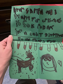 A Christmas note from my daughter