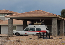 A close by house had the Ghostbusters car just parked in their driveway