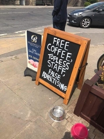 A coffee shop with a catch