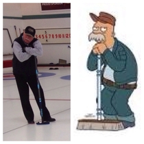 A familiar face on my new curling team