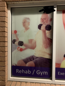A familiar face outside a physiotherapists rehab centre