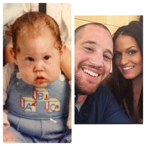 A few people asked for a before and after of my baby picture
